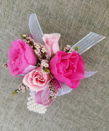hot & soft pink Wrist Corsages Columbus Ohio Florists Newark Ohio